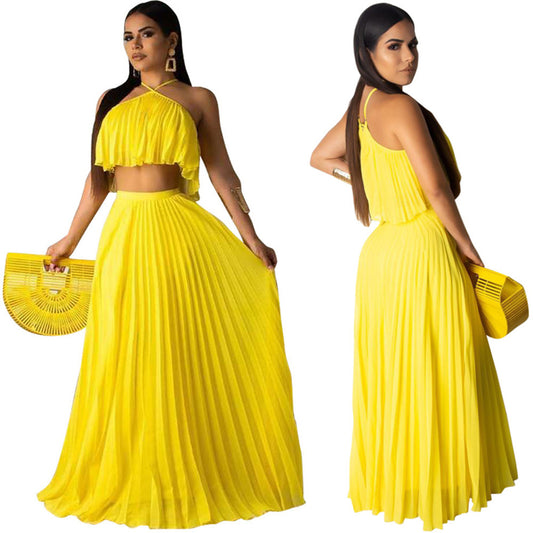 Two-layer fabric mainstream two-piece set