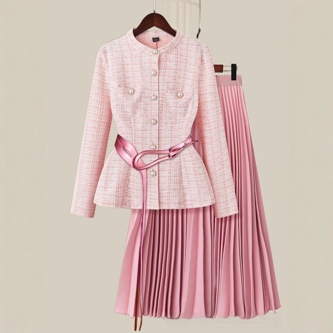 European And American Women's Clothing Two-piece Set Skirt Suit Excluding Belt