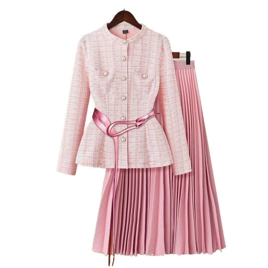 European And American Women's Clothing Two-piece Set Skirt Suit Excluding Belt